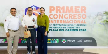 Estefanía Mercado destaca cooperación global en Congreso Internacional de Protección Civil 