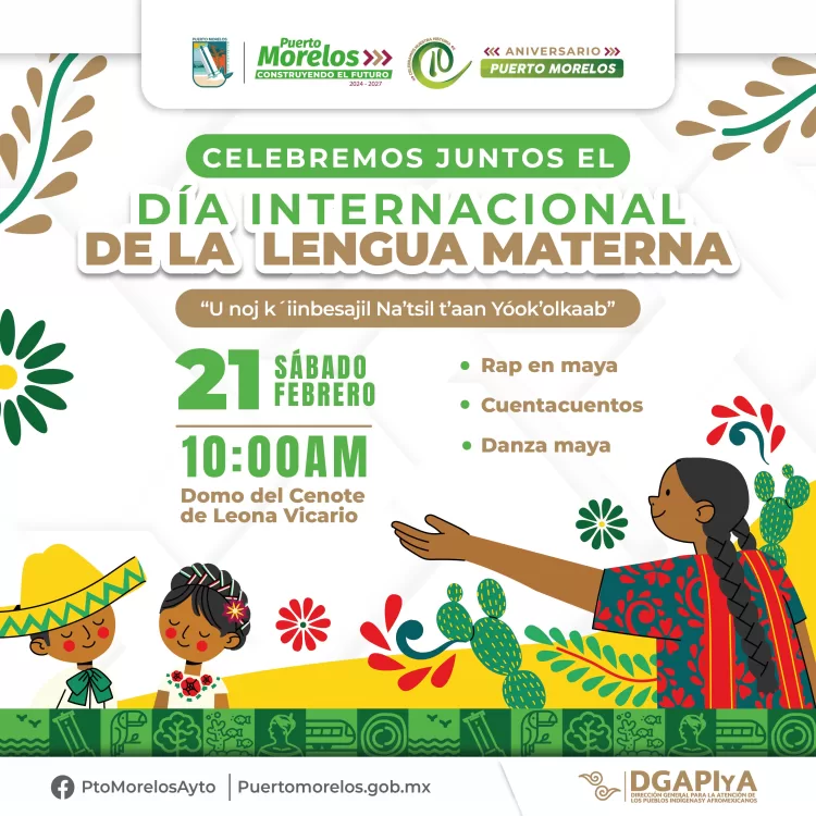 Prepara Puerto Morelos celebración por el Día Internacional de las Lengua Materna