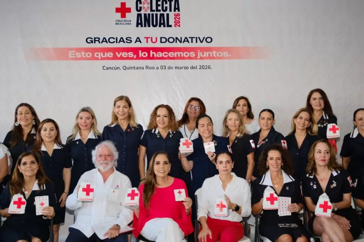 Inicia colecta 2026 de la Cruz Roja Mexicana en Cancún; Mara Lezama llama a sumar voluntades para salvar más vidas