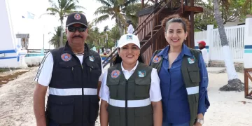 Supervisa Blanca Merari condiciones de seguridad en la playa Ventana al Mar previo a Semana Santa