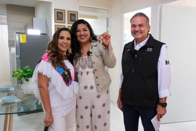 Mara Lezama informa con la Presidenta Claudia Sheinbaum avance histórico en vivienda para Quintana Roo
