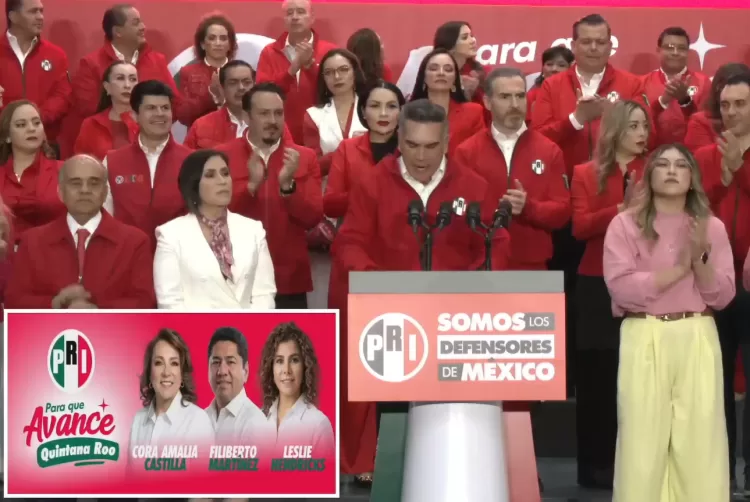 Oficializa PRI a Filiberto Martínez, Cora Amalia y Leslie Hendricks como sus virtuales candidatos para 2027