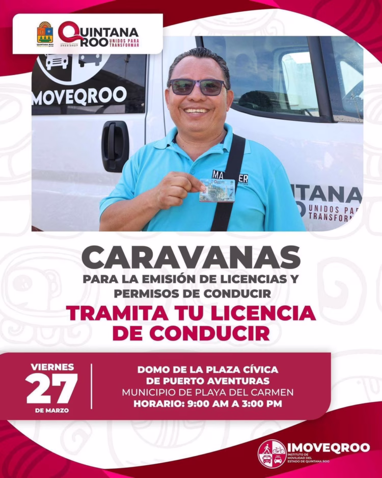 Refuerza Estefanía Mercado coordinación con el Estado para acercar trámites de licencias de conducir a Puerto Aventuras