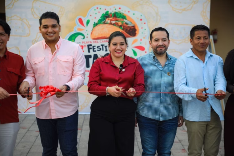 Inaugura Gobierno de Estefanía Mercado la segunda edición del Festival del Taco en Playa del Carmen 