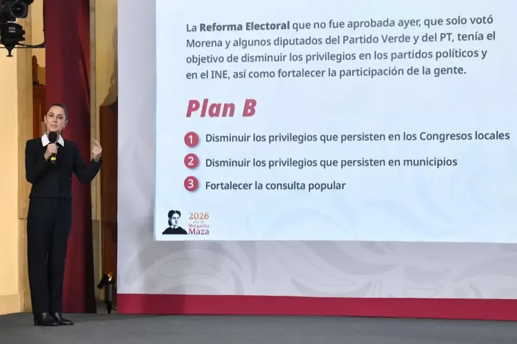 Rechazo a reforma electoral no es una derrota: Sheinbaum; Plan B va contra privilegios