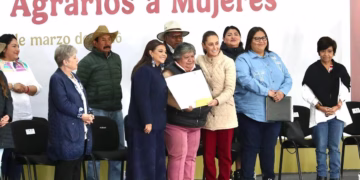 Sheinbaum reivindica a las mujeres ejidatarias y comuneras; les han entregado 30 mil títulos de propiedad