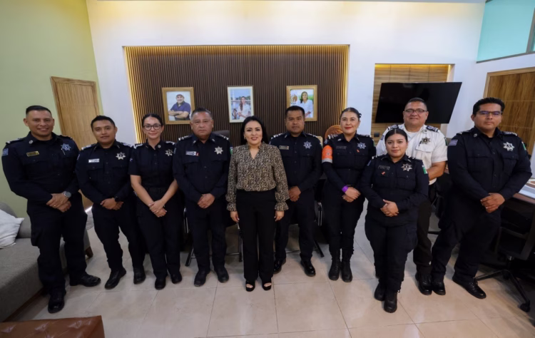 Evalúa Blanca Merari estrategia de seguridad en Puerto Morelos