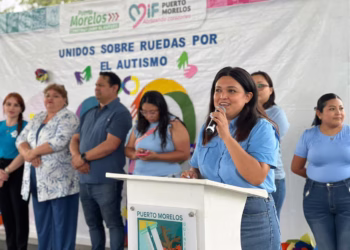 Realiza DIF Puerto Morelos carrera inclusiva “Unidos sobre ruedas por el autismo” en Leona Vicario