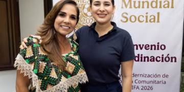 Con el respaldo de la presidenta Claudia Sheinbaum, Mara Lezama y Estefanía Mercado impulsan a Playa del Carmen como parte del Proyecto Mundial Social