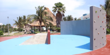 Avanza al 90% la renovación del Parque Las Iguanas en Isla Mujeres