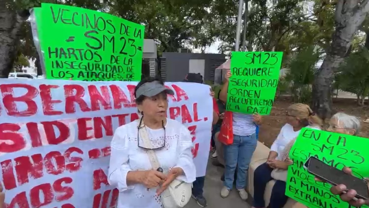 Protestan habitantes del centro de Cancún por inseguridad; culpan a cubanos deportados