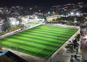 Todo listo para la inauguración de la cancha de fútbol soccer de Isla Mujeres