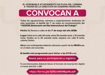 Gobierno de Playa del Carmen convoca a participar en el desfile del Día del Trabajo 