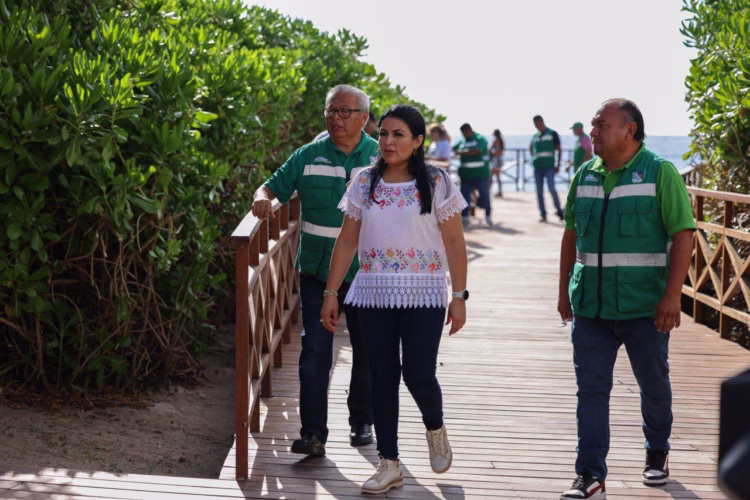 Supervisa Blanca Merari mantenimiento en accesos a playas públicas