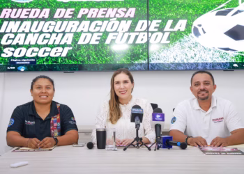 Atenea anuncia inauguración de la nueva cancha de fútbol soccer de Isla Mujeres