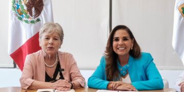 Refuerzan Mara Lezama y Alicia Bárcena combate al sargazo con nuevo buque de alta capacidad