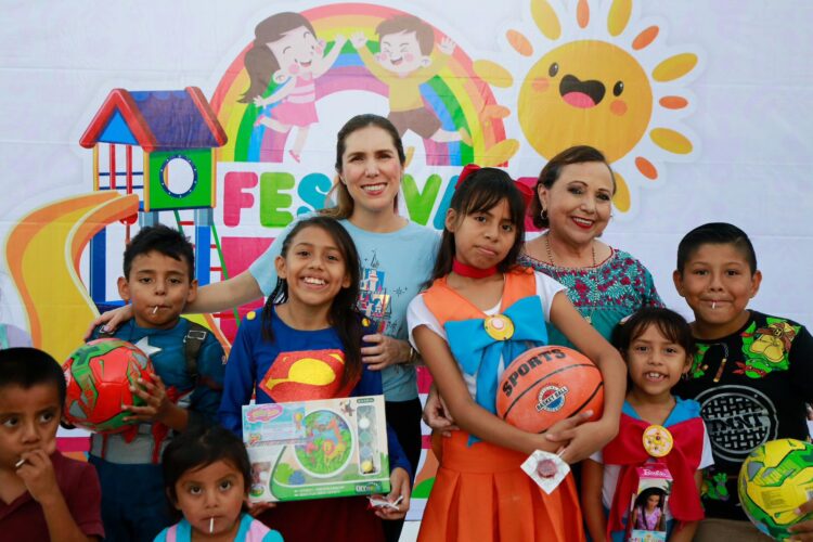 Atenea celebra el Día del Niño y la Niña en la colonia El Ramal de Ciudad Mujeres