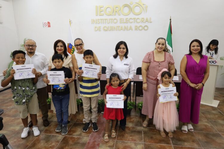 Premia IEQROO la creatividad infantil en el concurso “Dibujando la democracia”