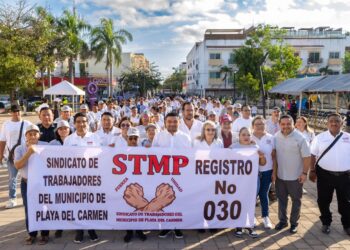 Playa del Carmen conmemora el Día Internacional del Trabajo
