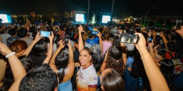Más de 20 mil espectadores disfrutaron del concierto de Morat por inauguración del Puente Nichupté