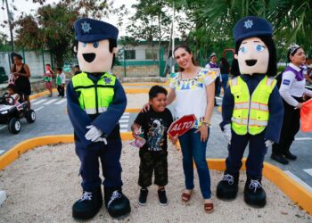 Atenea impulsa nuevo circuito vial infantil en el Parque Ejidatarios de Zona Continental