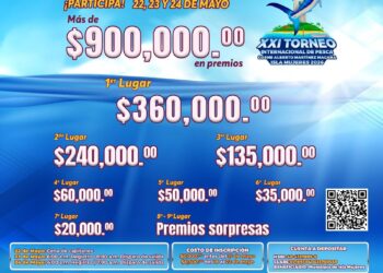 Siguen abiertas las inscripciones para el XXI Torneo Internacional de Pesca “Cosme Alberto Martínez Magaña”