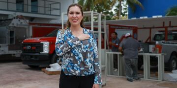 Atenea supervisa avances finales de la nueva Base de Protección Civil y Bomberos en Costa Mujeres