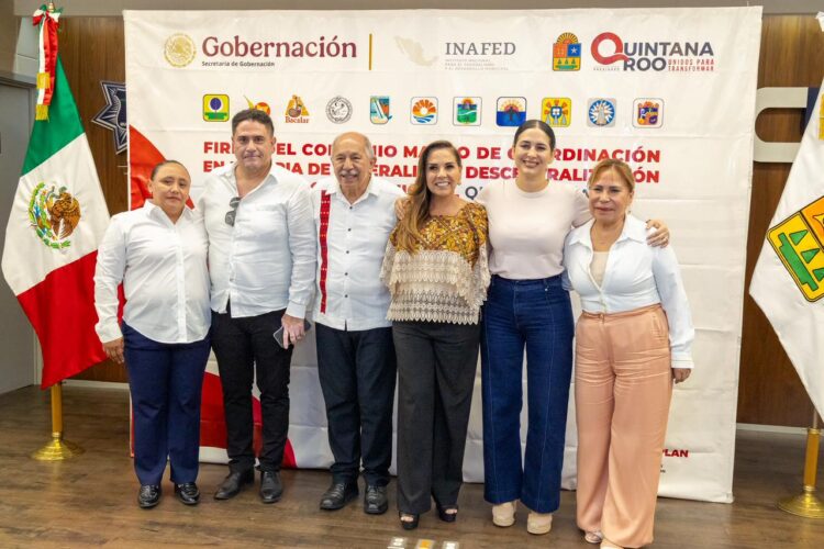 Estefanía Mercado atestigua firma de convenio entre INAFED para fortalecer a los municipios