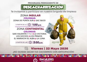 Gobierno de Isla Mujeres refuerza jornadas de descacharrización en colonias de la Isla y Zona Continental
