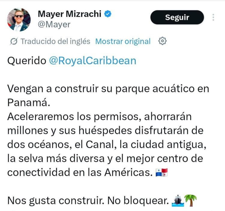 Alcalde de Panamá ofrece llevar ‘Perfect Day’ a su país