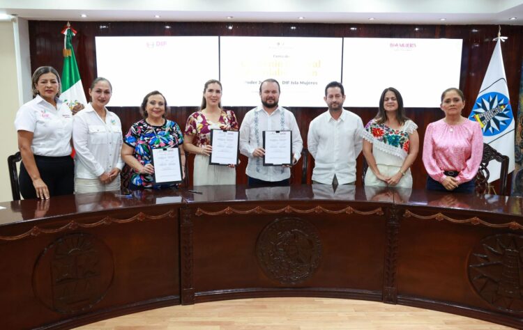 Isla Mujeres, primer municipio en firmar convenio con el Poder Judicial para fortalecer la atención familiar