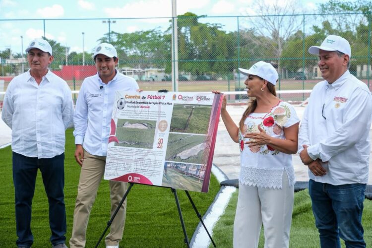 Con el proyecto “Mundial Social 2026”, Mara Lezama impulsa nuevos espacios para que ruede el balón en Bacalar 