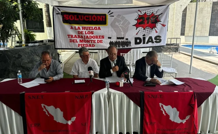 Rechaza patronato comparecencia del Nacional Monte de Piedad ante tribunal laboral; huelga cumple 7 meses