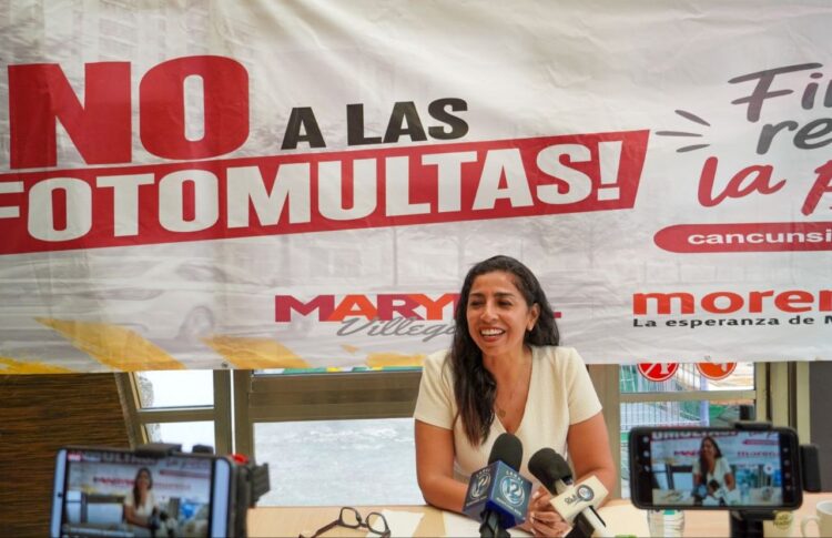 Marybel Villegas señala que las fotomultas en Cancún son contrarias a los principios de Morena 