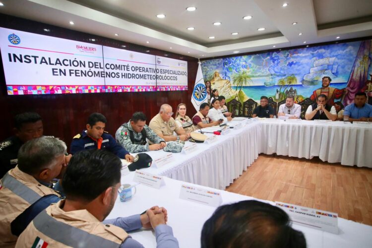 Gobierno de Isla Mujeres instala el Comité Operativo Especializado en Fenómenos Hidrometeorológicos