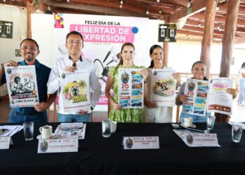 Atenea Gómez presenta cartelera de Fiestas de Fundación por el 176 Aniversario de Isla Mujeres