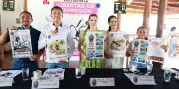 Atenea Gómez presenta cartelera de Fiestas de Fundación por el 176 Aniversario de Isla Mujeres