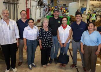 Blanca Merari y Alicia Bárcena supervisan arribo de sargazo en Puerto Morelos