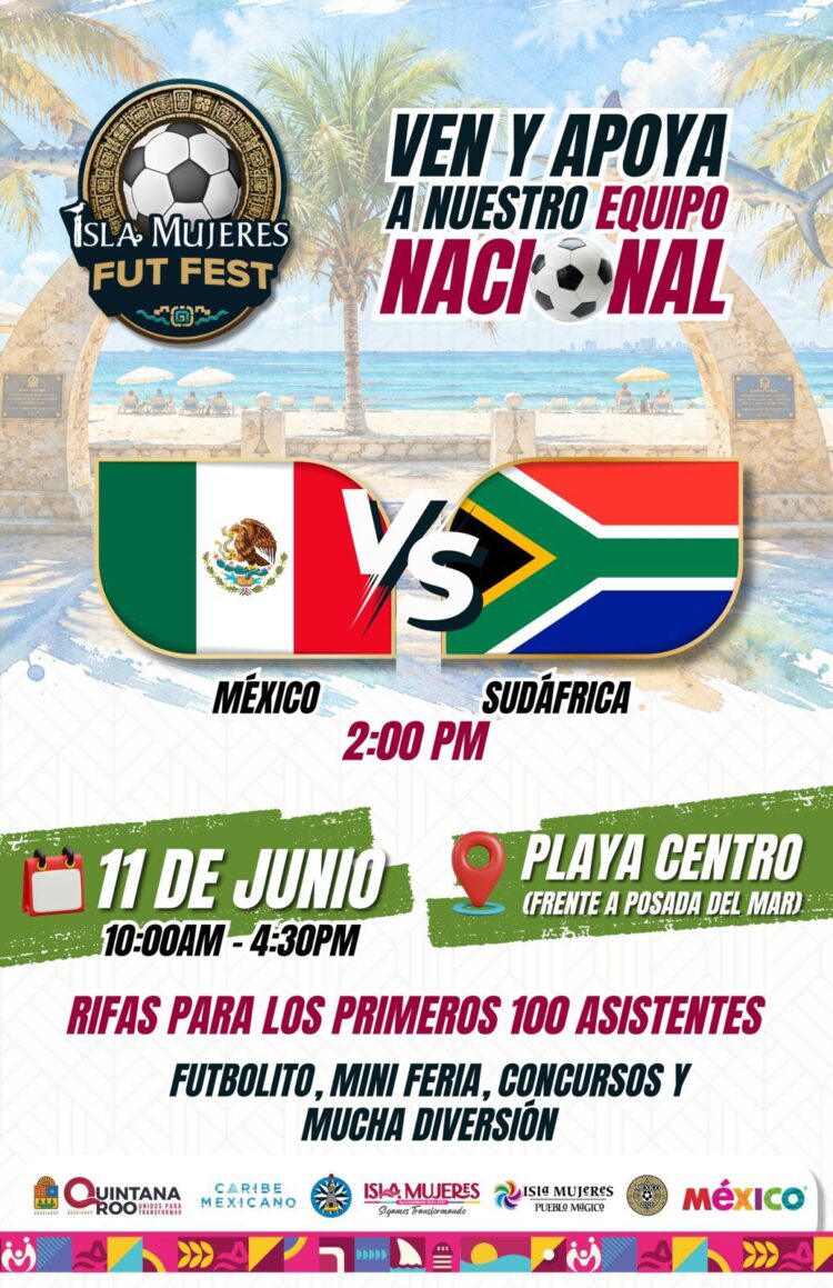 Atenea acerca la emoción del Mundial a las familias isleñas y turistas con el “Isla Mujeres Fut Fest”
