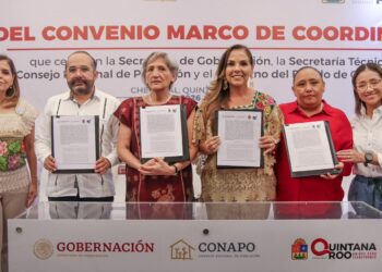 Convenio con CONAPO permitirá mejorar planes y políticas públicas, y la transformación se refleje en prosperidad compartida: Mara Lezama