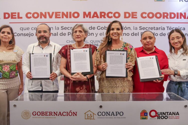 Convenio con CONAPO permitirá mejorar planes y políticas públicas, y la transformación se refleje en prosperidad compartida: Mara Lezama 