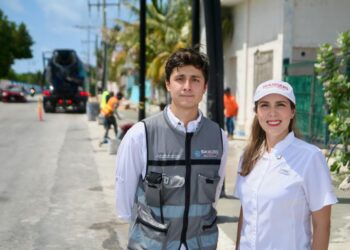 Gobierno de Isla Mujeres avanza con la construcción de banquetas y guarniciones en la prolongación Rueda Medina