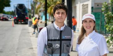 Gobierno de Isla Mujeres avanza con la construcción de banquetas y guarniciones en la prolongación Rueda Medina