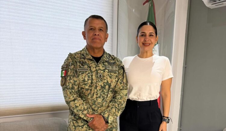 Reitera Estefanía Mercado coordinación con el Ejército para fortalecer la seguridad en Playa del Carmen
