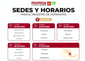 Inscripciones de aspirantes morenistas de Quintana Roo, el 26 de junio
