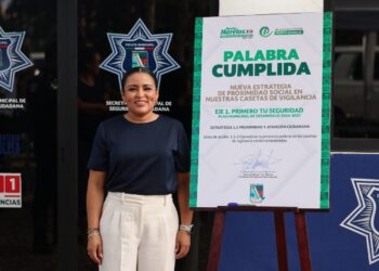 Palabra Cumplida”: reactiva Blanca Merari casetas de vigilancia en Puerto Morelos