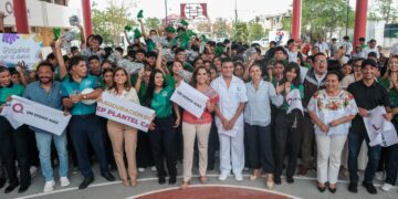 Mara Lezama inaugura domo en Conalep Cancún III tras 18 años de espera