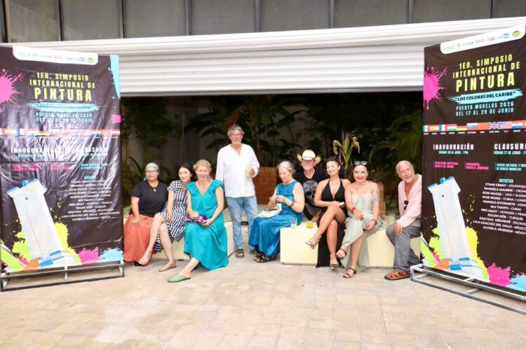 Inauguran en Puerto Morelos el Primer Simposio Internacional de Pintura “Los Colores del Caribe”