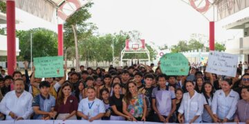 Entrega Mara Lezama nuevo domo en CONALEP Cancún Plantel IV y llama a las juventudes a elegir una vida plena y saludable