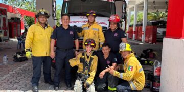 Gobierno de Estefanía Mercado promueve intercambio formativo entre Francia y Bomberos de Playa del Carmen